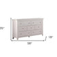 36" White Solid Wood Seven Drawer Dresser