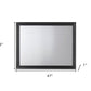 36" Black Wood Dresser Mount Framed Mirror