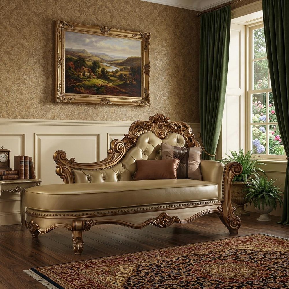 81" Bone and Pearl Faux Leather Tufted Lounge Chair And Toss Pillows