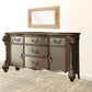 71" Gold Solid Wood Dresser