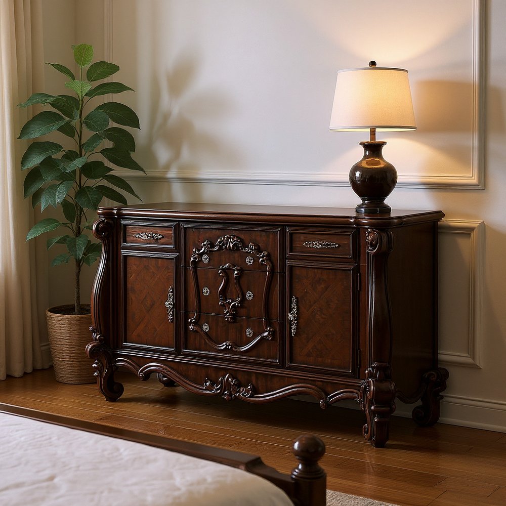 47" Solid Wood Six Drawer Chest