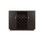 47" Espresso Solid Wood Frame With Five Shelves And Two Drawers