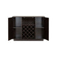 47" Espresso Solid Wood Frame With Five Shelves And Two Drawers
