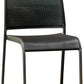 Set of Four Gray Aluminum Dining Side Chairs