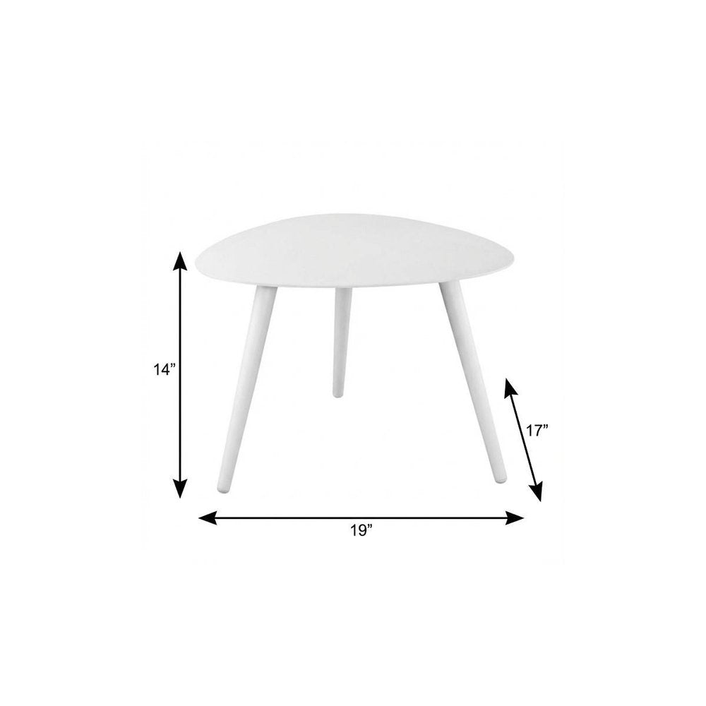 14" White Aluminum End Table