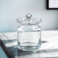 6" Clear Mouth Blown Crystal Biscuit Jar