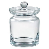 6" Clear Mouth Blown Crystal Biscuit Jar