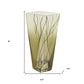 8" Green Cylinder Crystal Glass Table Vase