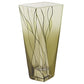 8" Green Cylinder Crystal Glass Table Vase