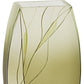 12" Green Abstract Lead Free Crystal Table Vase