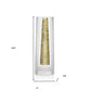 11" Clear And Gold Cylinder Lead Free Crystal Table Vase