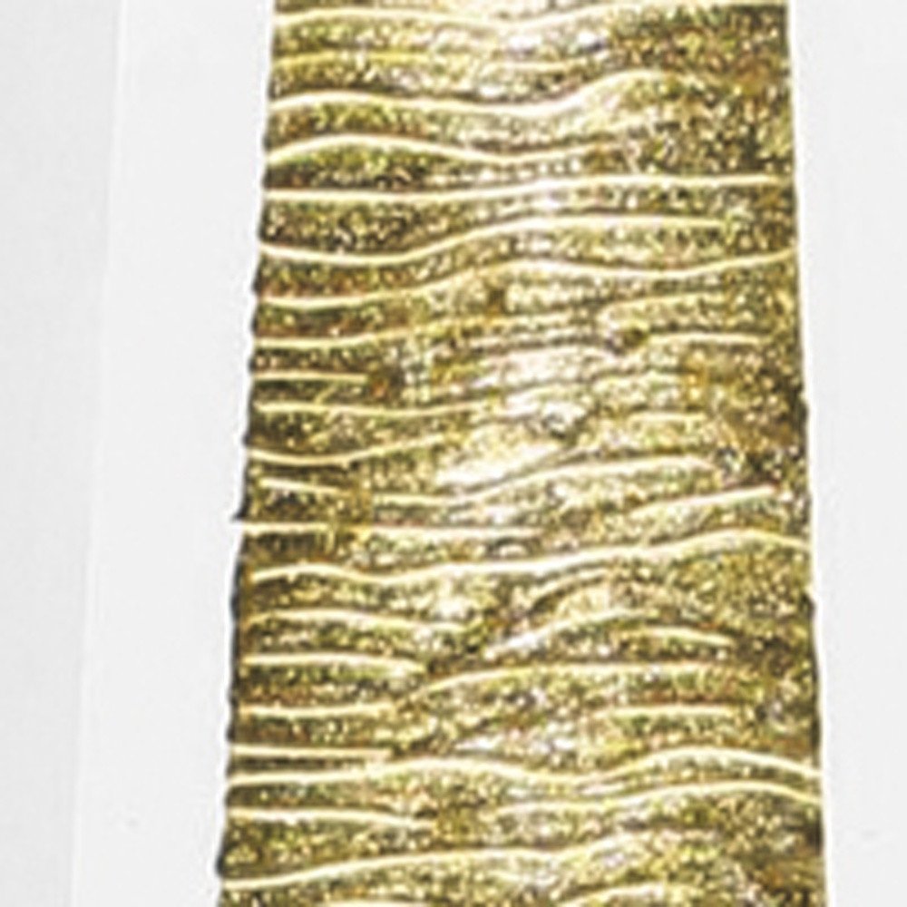 11" Clear And Gold Cylinder Lead Free Crystal Table Vase