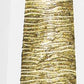 11" Clear And Gold Cylinder Lead Free Crystal Table Vase