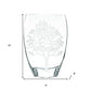 12" Clear And White Tree Of Life Oval Lead Free Crystal Table Vase
