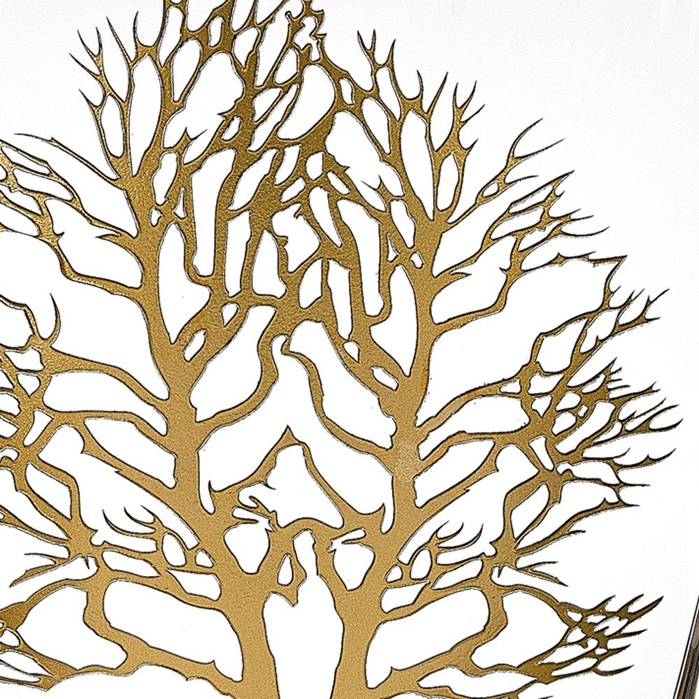 12" Clear And White Tree Of Life Oval Lead Free Crystal Table Vase