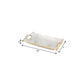 20" Clear And Gold Seeded Glass Serving Tray With Handles