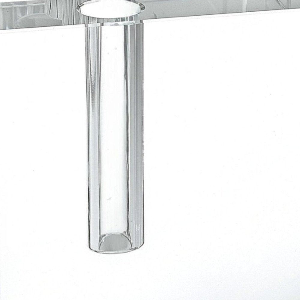 6" Clear Square Lead Free Crystal Bud Vase