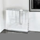 6" Clear Square Lead Free Crystal Bud Vase