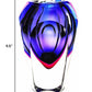 10" Purple Cylinder Crystal Glass Table Vase