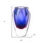 6" Clear And Purple Crystal Glass Table Vase