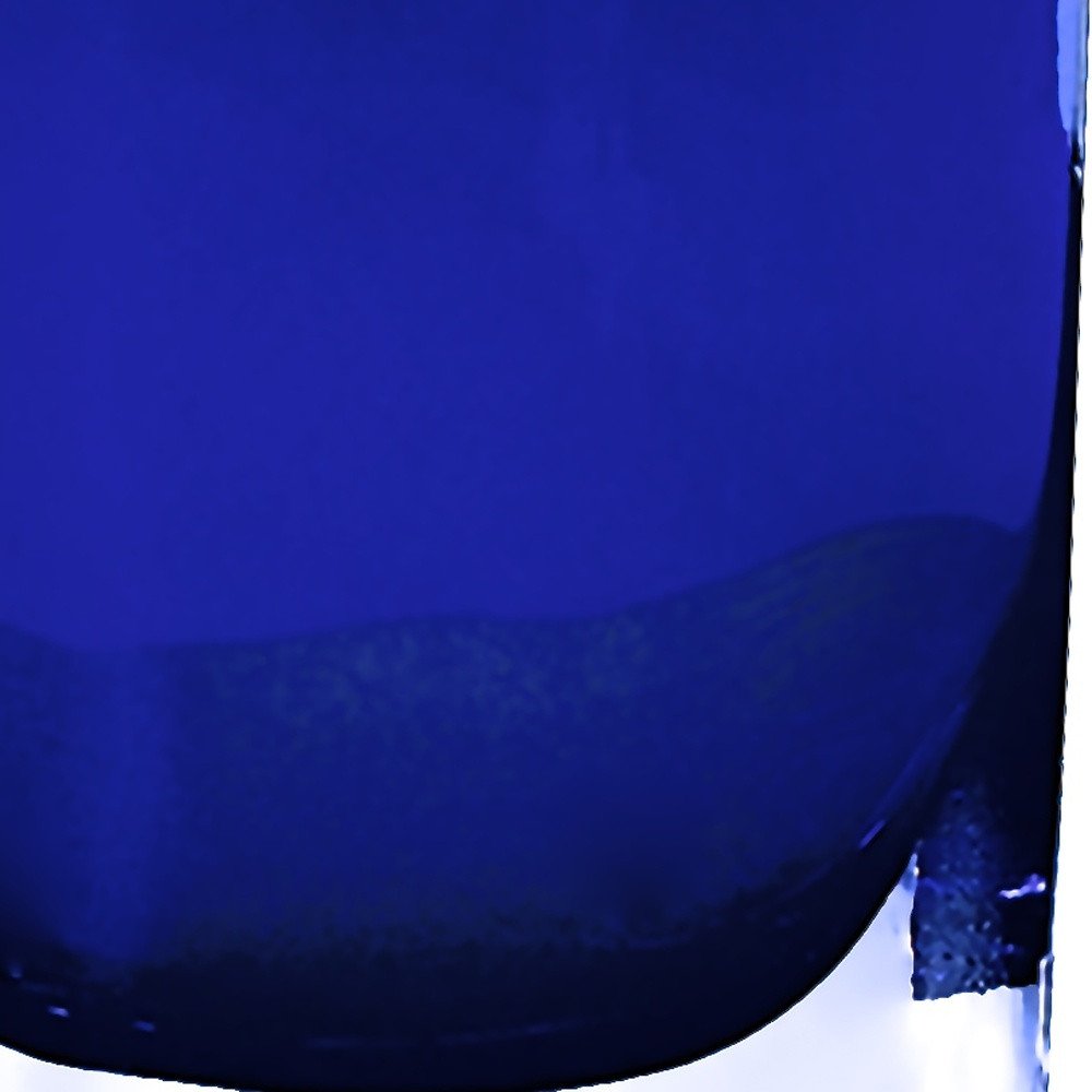 8" Cobalt And Clear Oval Lead Free Crystal Table Vase