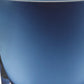 8" Midnight Blue And Clear Oval Crystal Glass Table Vase