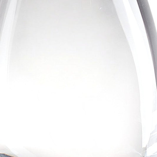 9" Clear Oval Lead Free Crystal Table Vase