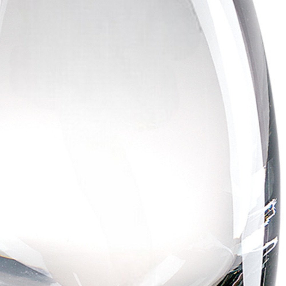 11" Clear Lead Free Crystal Oval Table Vase