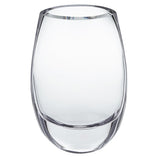 8" Clear Oval Crystal Glass Table Vase