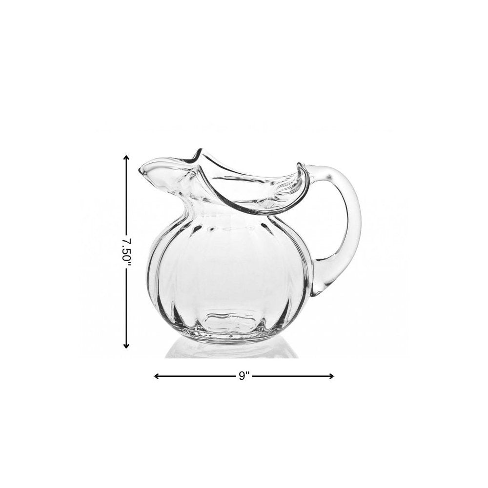 Mouth Blown Glass Pitcher  42 Oz