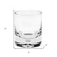Set of Four Clear Mouth Blown Crystal Old Fashion Glasses