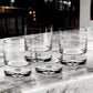 Set of Four Clear Mouth Blown Crystal Old Fashion Glasses