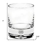 Set of Four Clear Mouth Blown Crystal Old Fashion Glasses