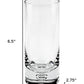Set of Four Clear Mouth Blown Crystal Highball Glasses