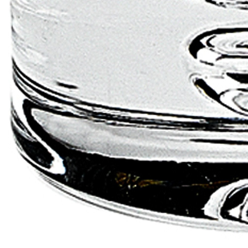 Set of Four Clear Mouth Blown Crystal Highball Glasses