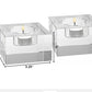 Hand Crafted Crystal Block Pair Of Tlite Holders