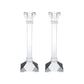 Set of Two Clear Crystal Tabletop Taper Candlesticks
