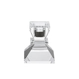 Set of Two Clear Crystal Tabletop Taper Candlesticks