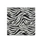 12" Black And White Zebra Iron And Resin Square Hanging Wall Tile