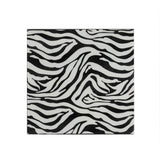 20" Black And White Zebra Iron And Resin Square Hanging Wall Tile