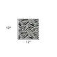 20" Black And White Zebra Iron And Resin Square Hanging Wall Tile