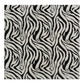 12" Black And White Zebra Iron And Resin Square Hanging Wall Tile