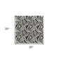12" Black And White Zebra Iron And Resin Square Hanging Wall Tile