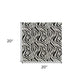 20" Black And White Zebra Iron And Resin Square Hanging Wall Tile