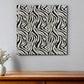 20" Black And White Zebra Iron And Resin Square Hanging Wall Tile