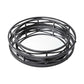 Set of Two Black Round Metal And Mirrored Glass Vanity Trays