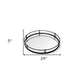 24" Silver Round Metal Indoor Outdoor Tray With Handles