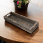 24" Brown Wood Indoor Outdoor Tray With Handles