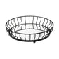 20" Black Round Metal Indoor Outdoor Serving Tray With Handles