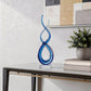20" Clear and Blue Murano Glass Modern Abstract Tabletop Sculpture